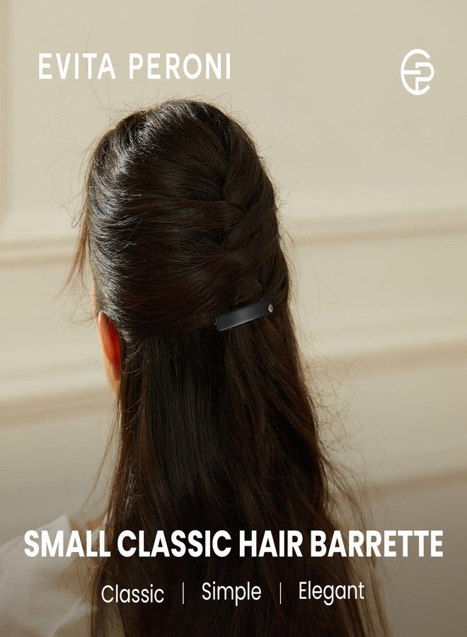 EVITA PERONI French Hair Barrettes for Women, Small No-Slip Hair Clips for Thick Thin Hair Acetate Hair Clip Removable Spring Clip Hair Accessories Gifts, Black - Image 2